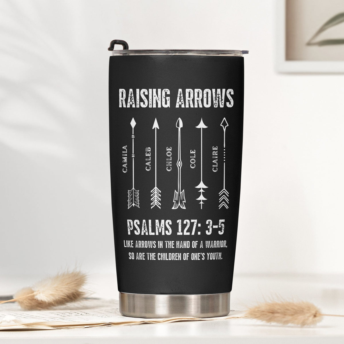 Raising Arrows Personalized Tumbler, Christian Father's Day Gift For Dad