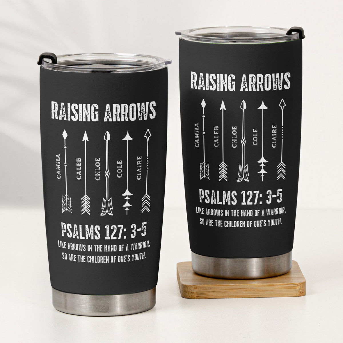 Raising Arrows Personalized Tumbler, Christian Father's Day Gift For Dad