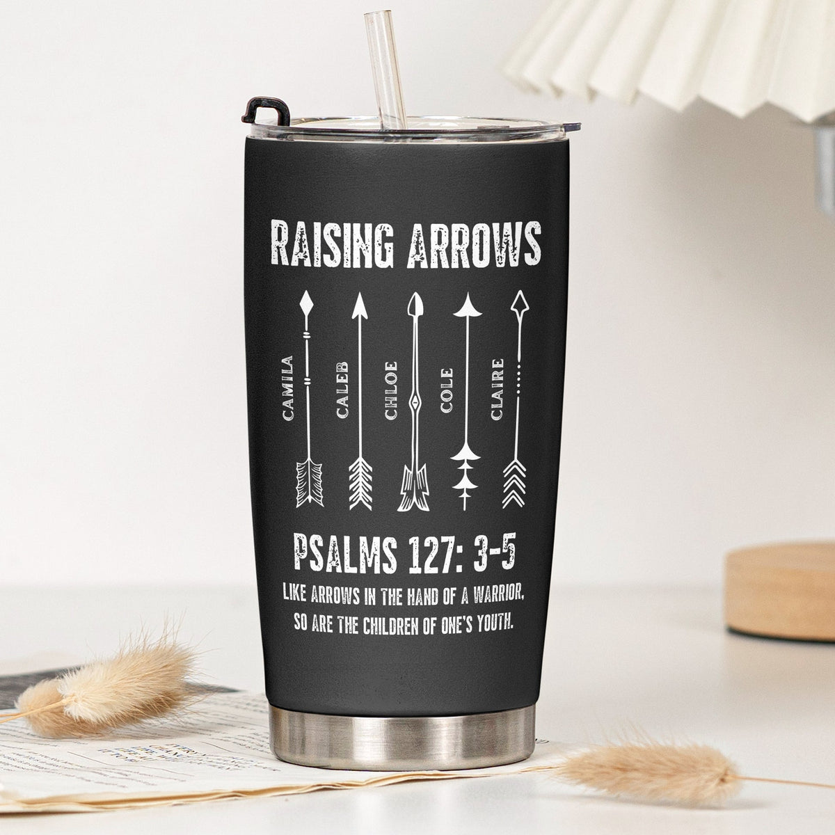 Raising Arrows Personalized Tumbler, Christian Father's Day Gift For Dad