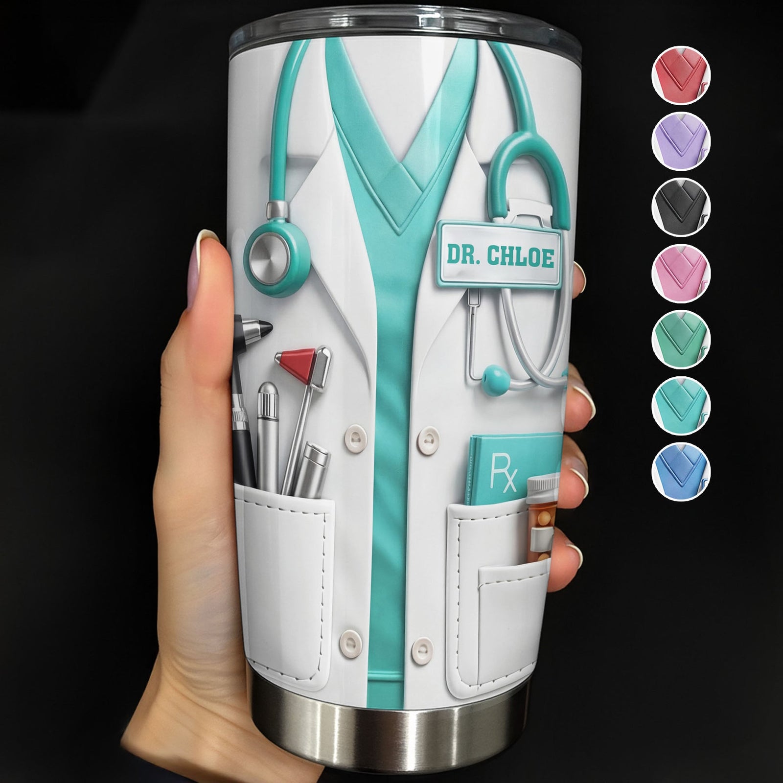 Personalized Medical Symbol Stainless Steel Tumbler - Gift For Healthcare Workers
