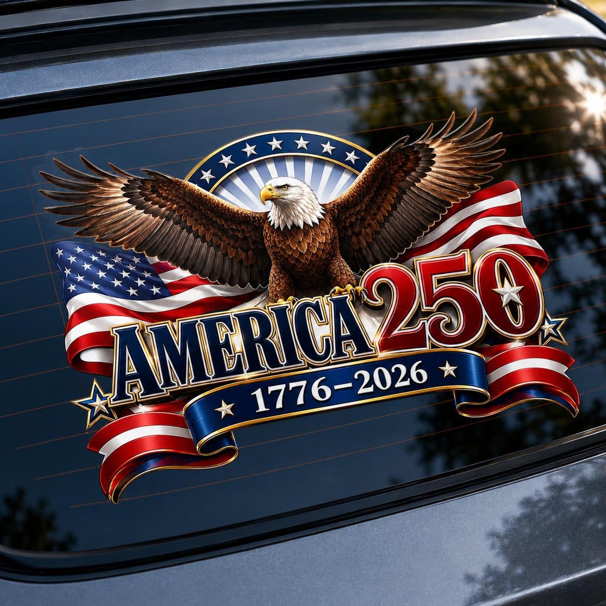 250th Anniversary Eagle America Vinyl Car Stickers-Gift For Patriotic USA Freedom Lovers