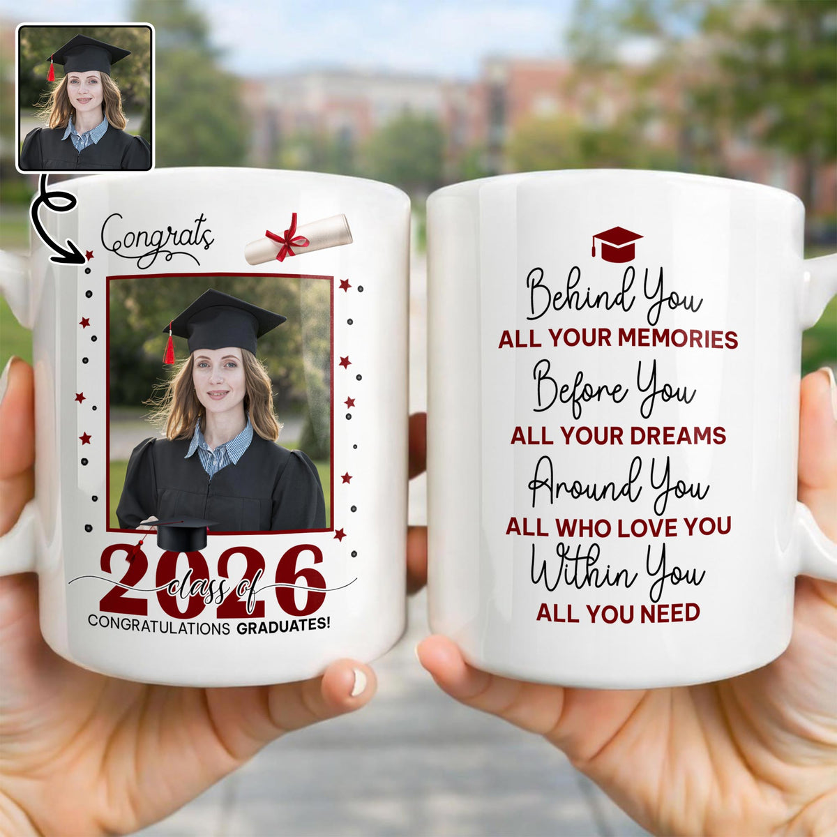 Behind You All Your Memories, Coffee Mug, Gift For Graduates