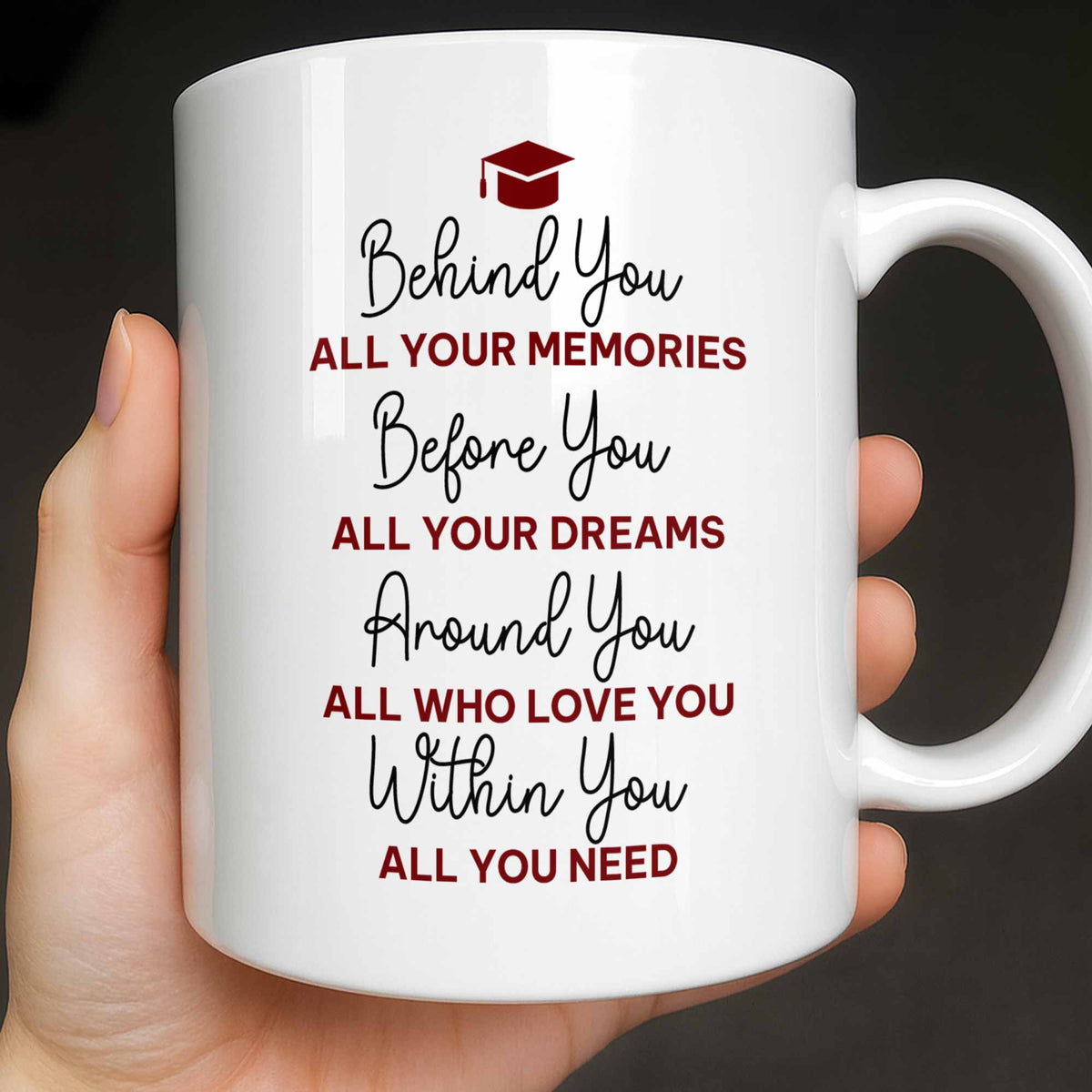 Behind You All Your Memories, Coffee Mug, Gift For Graduates