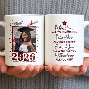 Behind You All Your Memories, Coffee Mug, Gift For Graduates