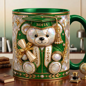 Lovely Bear - Celebrate Graduation Accent Mug - Personalized Gifts For Graduates