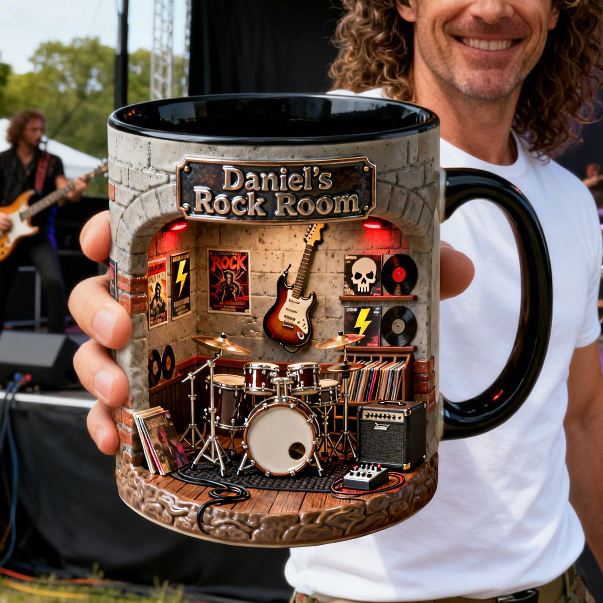 Born To Rock - Personalized Coffee Mug for Rock Fans