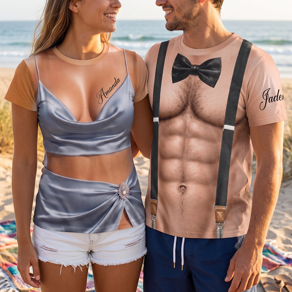 Bridesmaid And Best Men Bikini For Summer - Personalized All-Over-Print T-Shirt