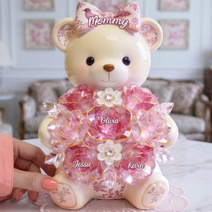 Sweet Bear Toile de Jouy Acrylic Plaque - Personalized Gifts For Mom