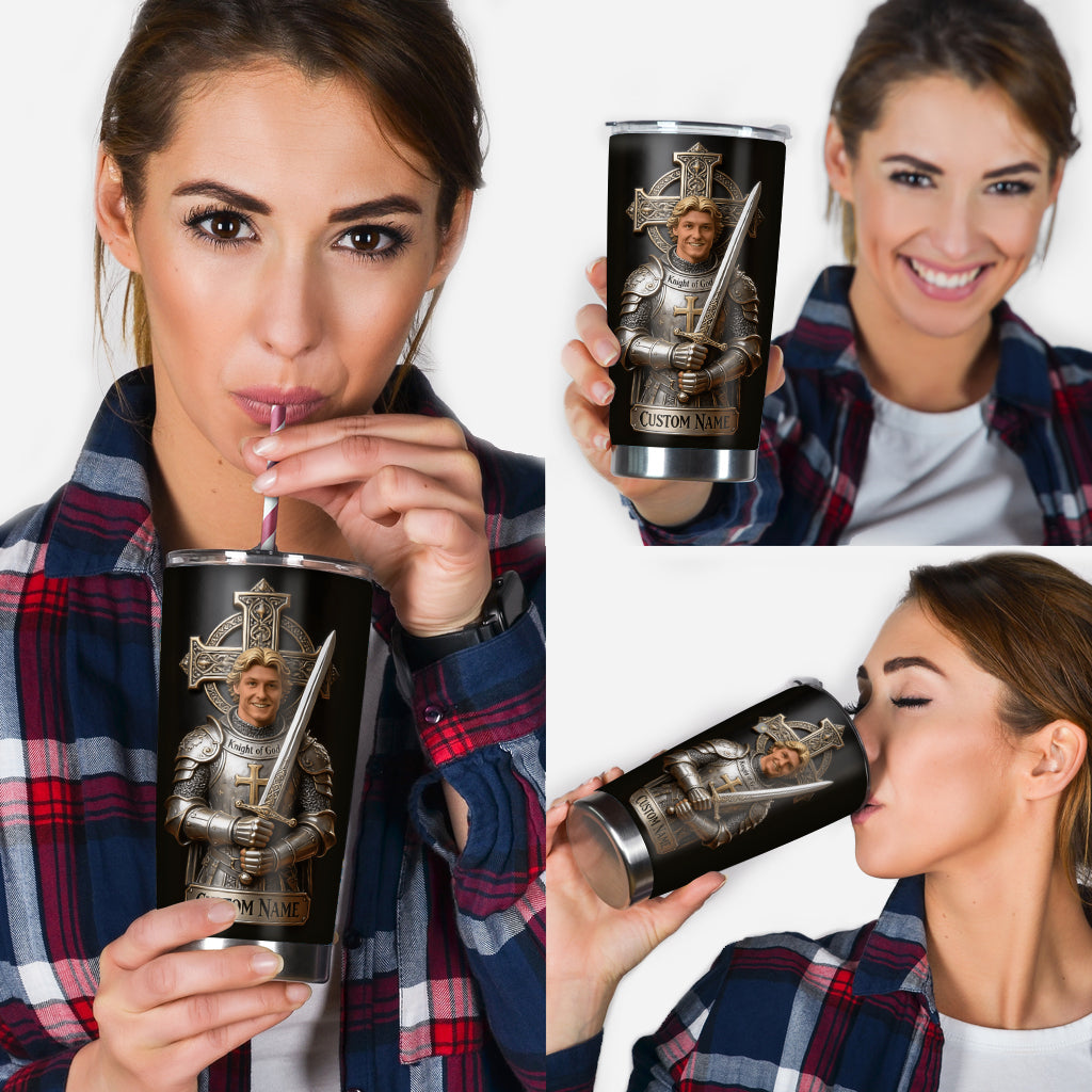 Knight Of God - Personalized Christian Tumbler
