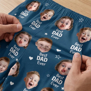 Custom Photo Pajama Pants - Personalized Family Gift For Dad Mom Grandma Grandpa