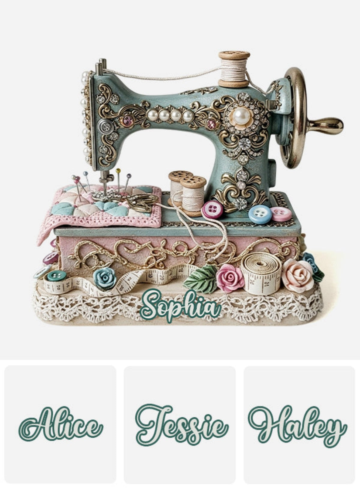 Beautiful Sewing Machine - Personalized Sewing Custom Shaped Acrylic Plaque