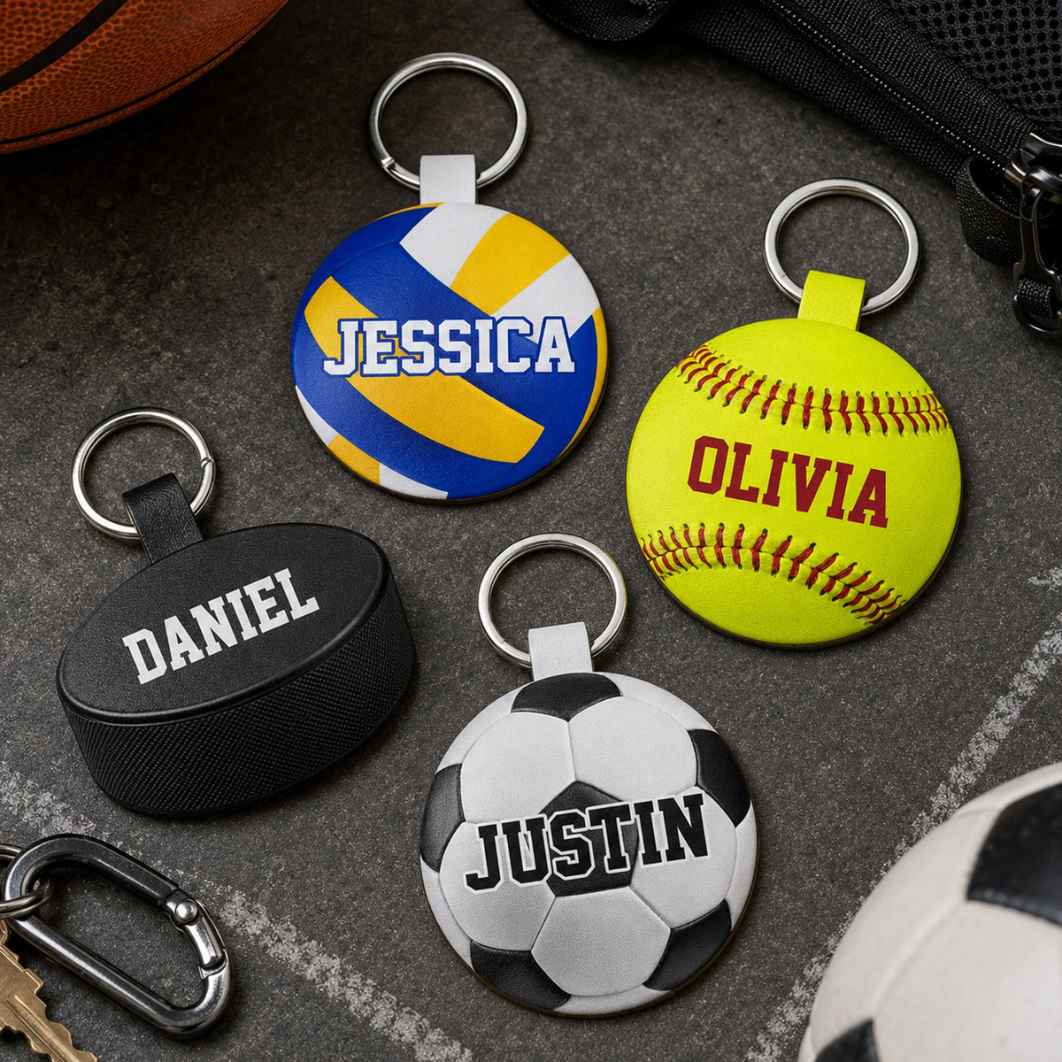 Personalized Sports Keychain - Gift For Teams & Coaches