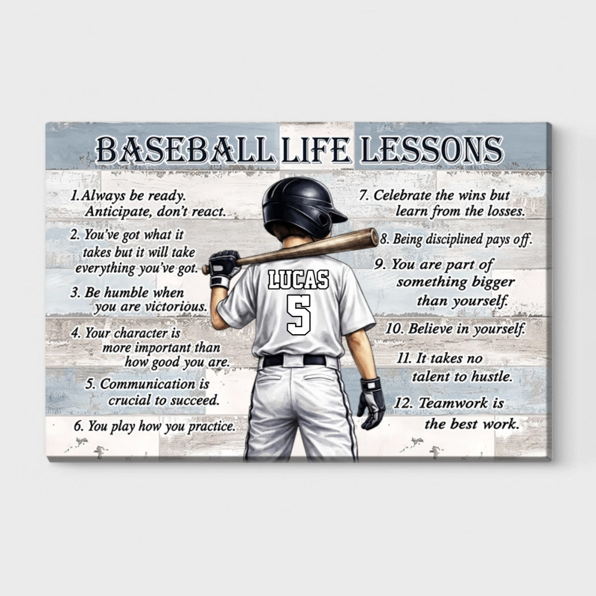 Personalized Baseball & Softball Life Lessons Poster - Gift for Sports Families