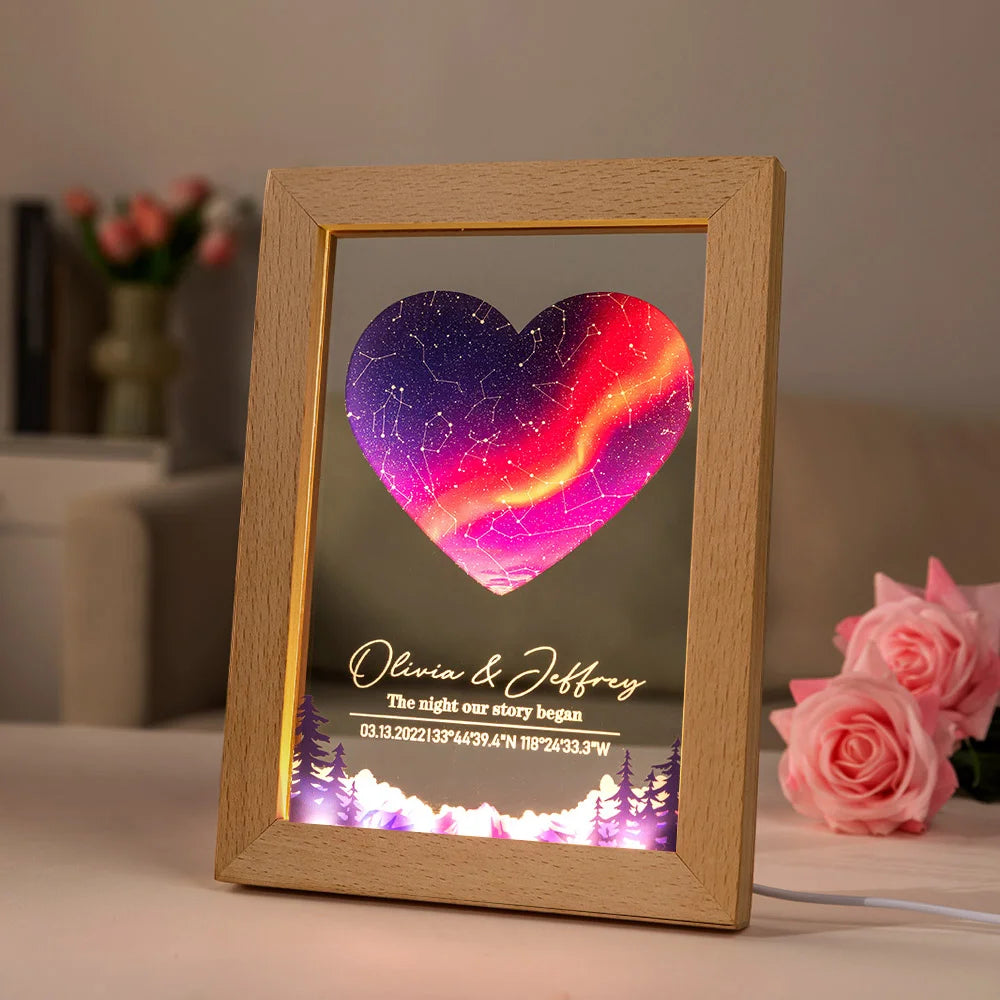 The Night Our Story Began - Personalized Date Text - LED Night Light - Valentine's Day Gift for Couple
