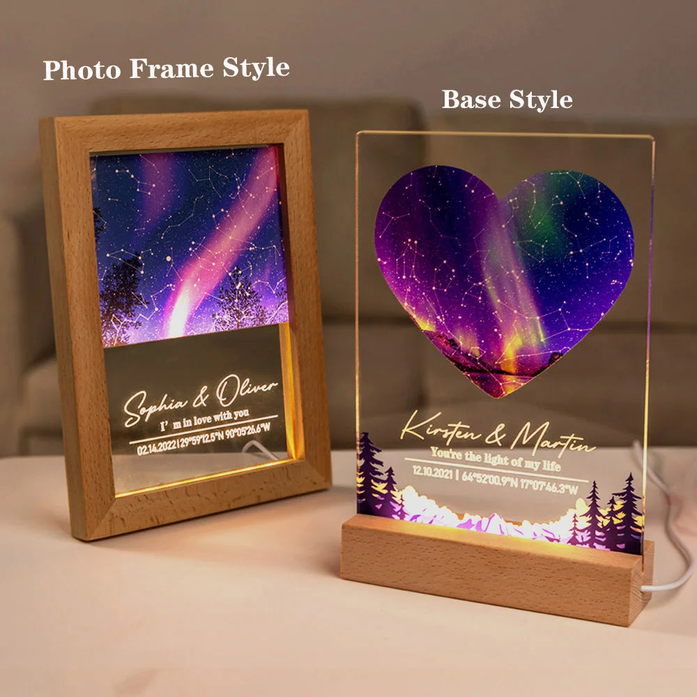 The Night Our Story Began - Personalized Date Text - LED Night Light - Valentine's Day Gift for Couple