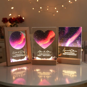 The Night Our Story Began - Personalized Date Text - LED Night Light - Valentine's Day Gift for Couple