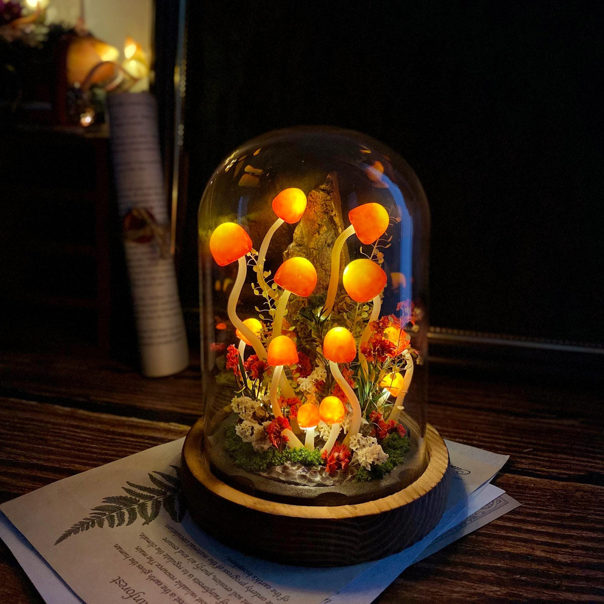 Enchanted Mushroom Forest Handmade Night Light