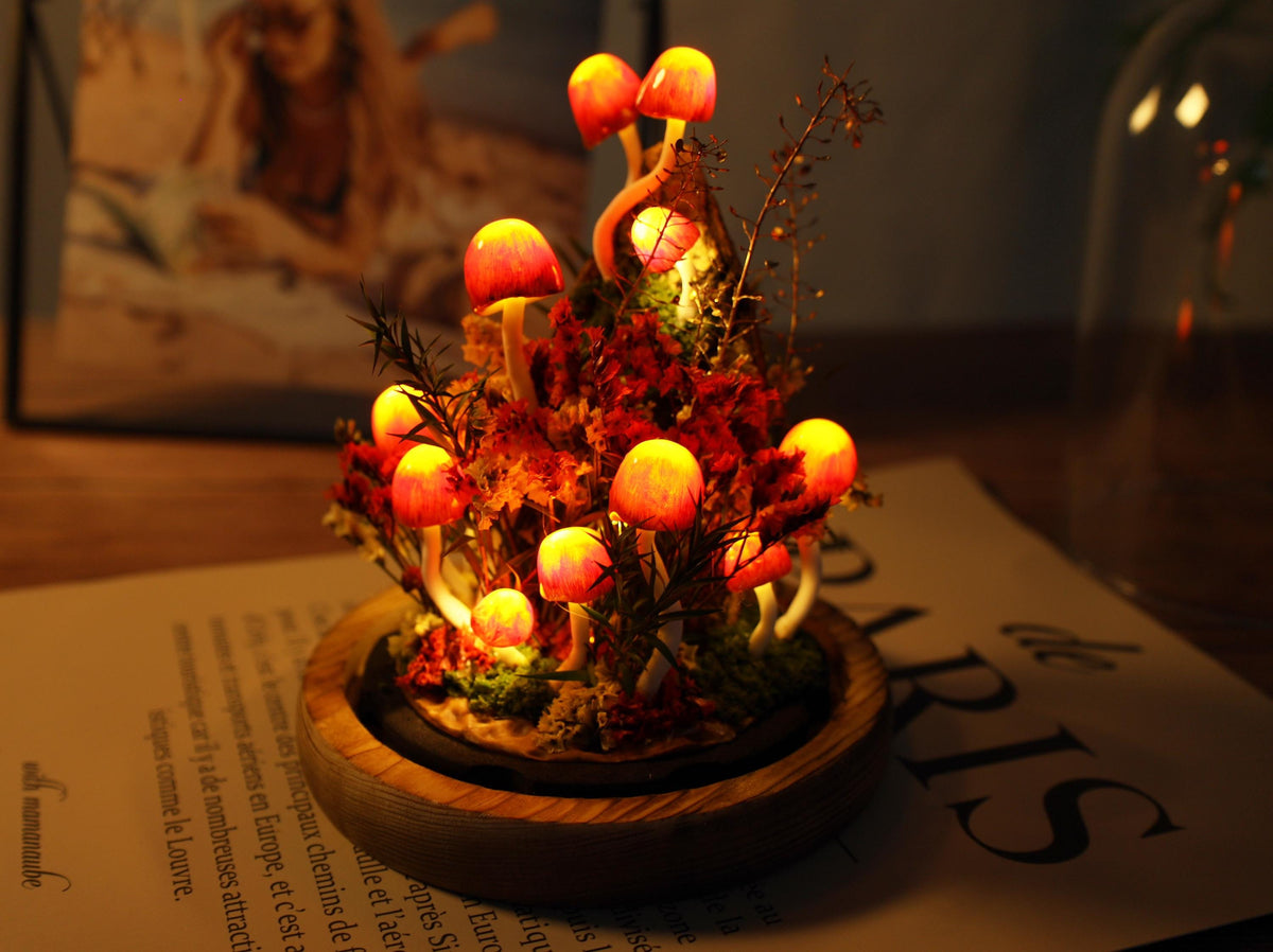 Enchanted Red Mushroom Night Light