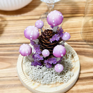 Purple Handmade Mushroom Night Light