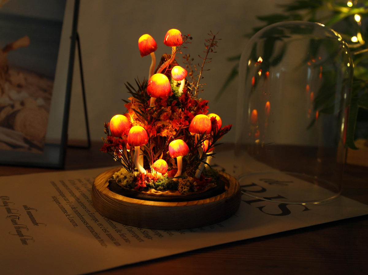 Enchanted Red Mushroom Night Light