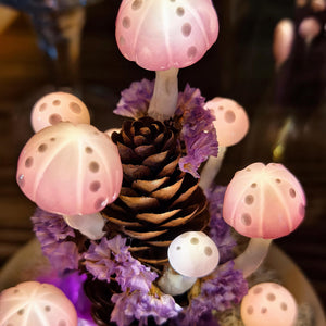 Purple Handmade Mushroom Night Light