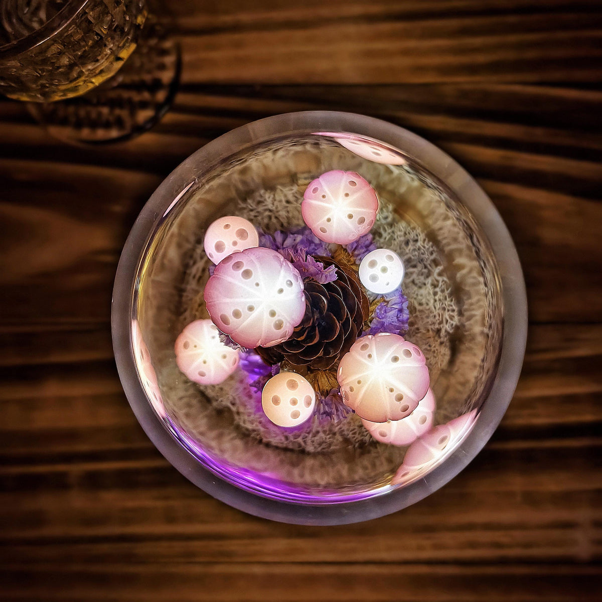 Purple Handmade Mushroom Night Light