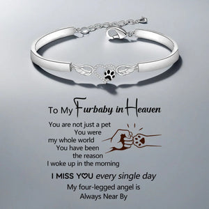 "Angel's Companion" Paw With Wings Memorial Bracelet