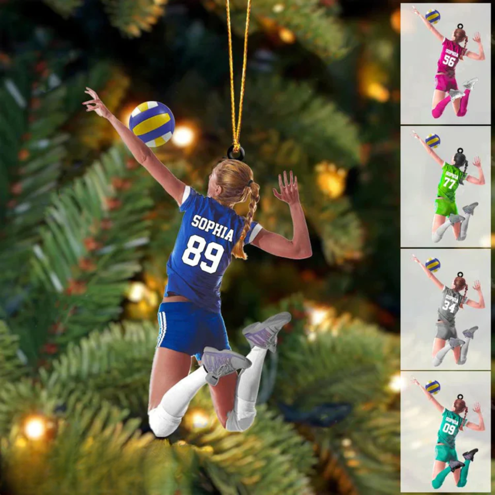Personalized Volleyball/beach volleyball Acrylic Ornament-Gift For Volleyball Players/Lovers