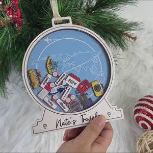 Personalized Travel Adventure Ornament - Gifts For Traveler