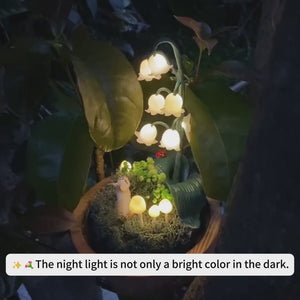 Lily of the Valley&Cat Handmade Night Light-Perfect Gift Idea
