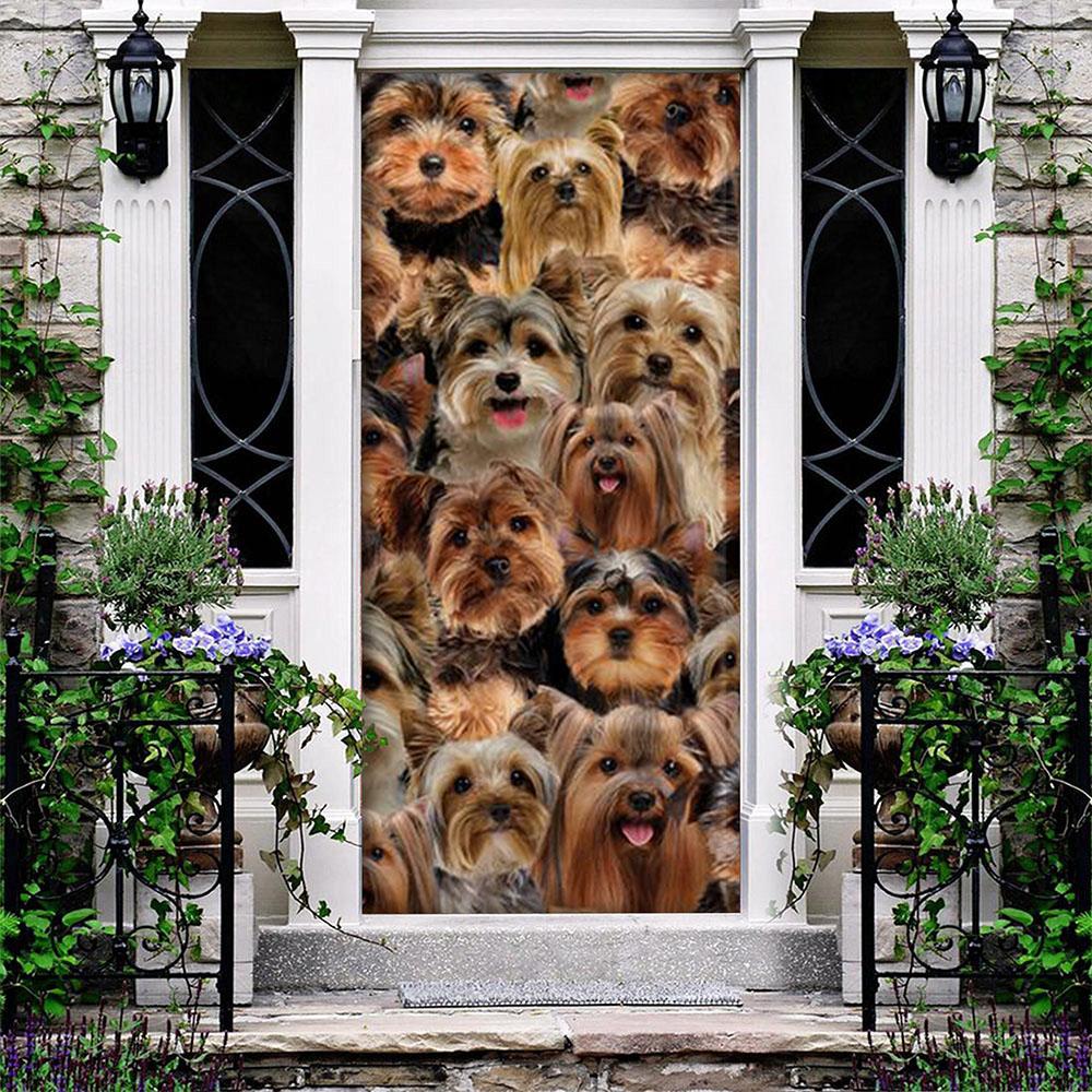A Bunch Of Yorkshire Terriers/Yorkies Door Cover/Great Gift Idea For Dog Lovers