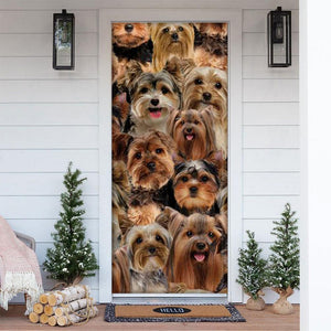 A Bunch Of Yorkshire Terriers/Yorkies Door Cover/Great Gift Idea For Dog Lovers