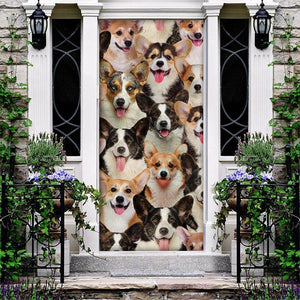 A Bunch Of Welsh Corgis Door Cover/Great Gift Idea For Dog Lovers