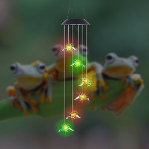 Solar Frog Wind Chime Light