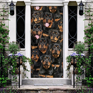 A Bunch Of Rottweilers Door Cover/Great Gift Idea For Dog Lovers