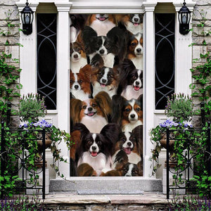 A Bunch Of Papillons Door Cover/Great Gift Idea For Dog Lovers