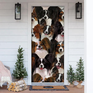 A Bunch Of Papillons Door Cover/Great Gift Idea For Dog Lovers