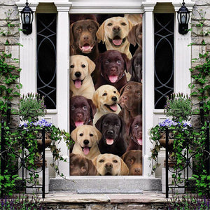 A Bunch Of Labradors Door Cover/Great Gift Idea For Dog Lovers