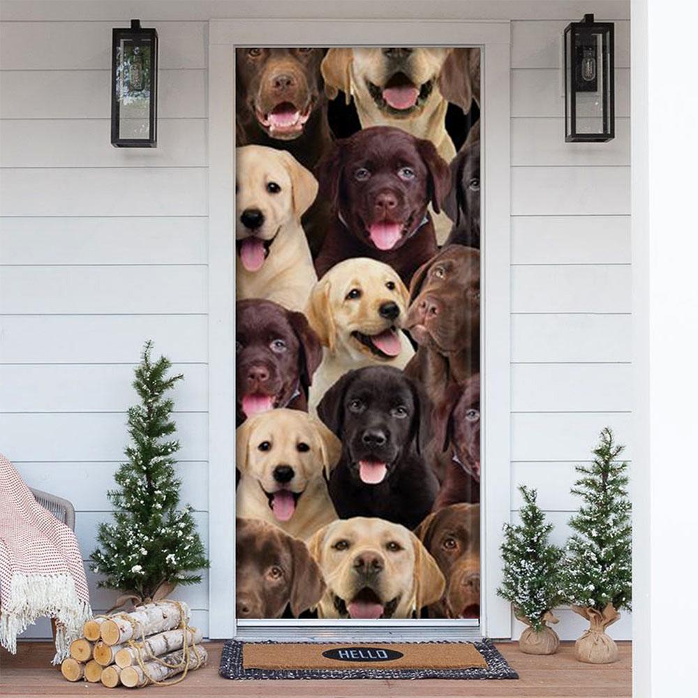 A Bunch Of Labradors Door Cover/Great Gift Idea For Dog Lovers