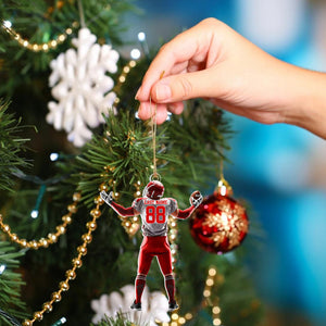 Personalized Ornament American Football Acrylic Ornament Christmas Ornament For Football Player Football