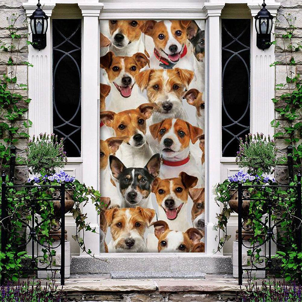 A Bunch Of Jack Russell Terriers Door Cover/Great Gift Idea For Dog Lovers