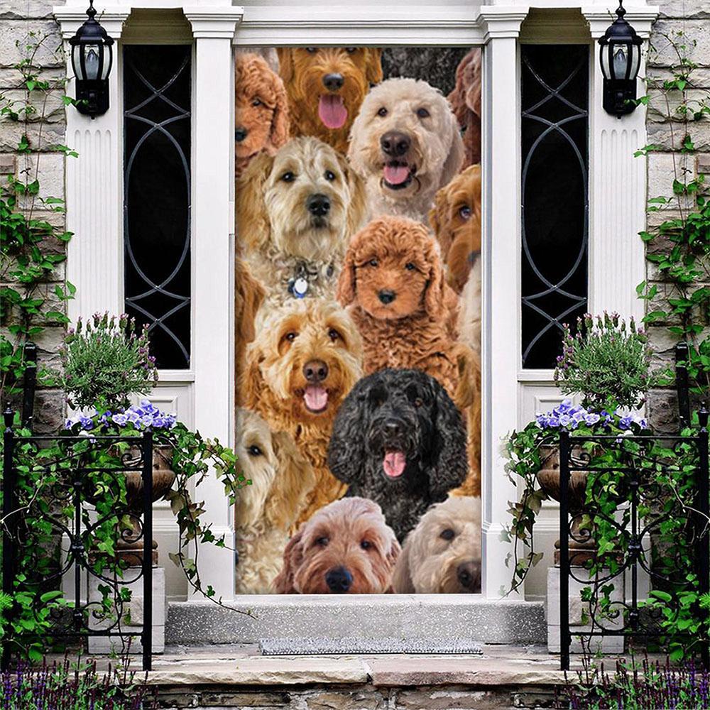 A Bunch Of Goldendoodles Door Cover/Great Gift Idea For Dog Lovers