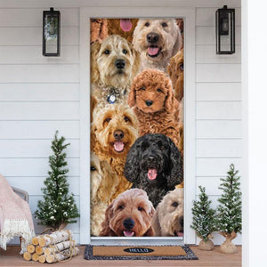 A Bunch Of Goldendoodles Door Cover/Great Gift Idea For Dog Lovers