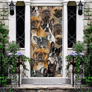A Bunch Of French Bulldogs Door Cover/Great Gift Idea For Dog Lovers