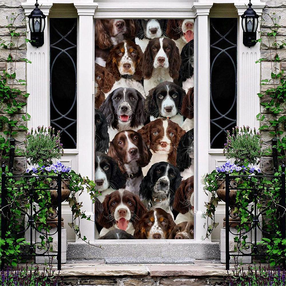 A Bunch Of English Springer Spaniels Door Cover/Great Gift Idea For Dog Lovers