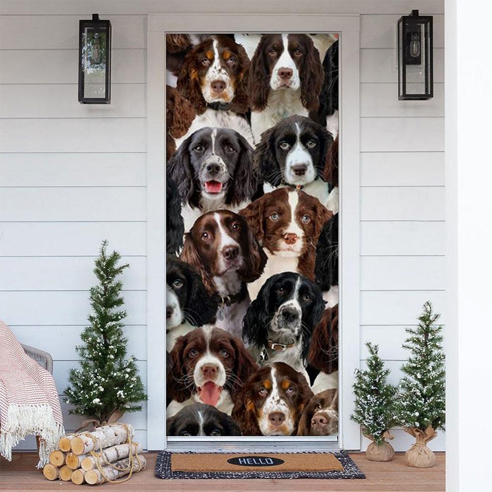 A Bunch Of English Springer Spaniels Door Cover/Great Gift Idea For Dog Lovers