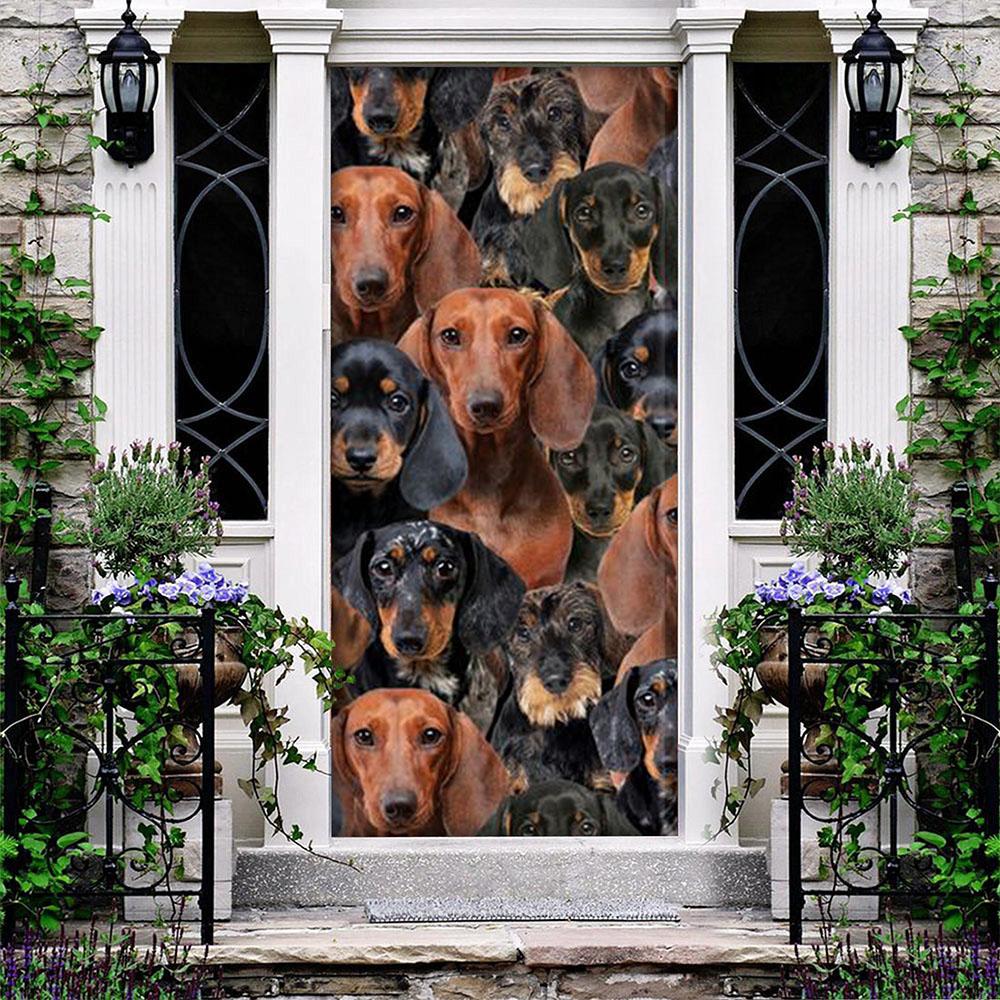 A Bunch Of Dachshunds Door Cover/Great Gift Idea For Dog Lovers