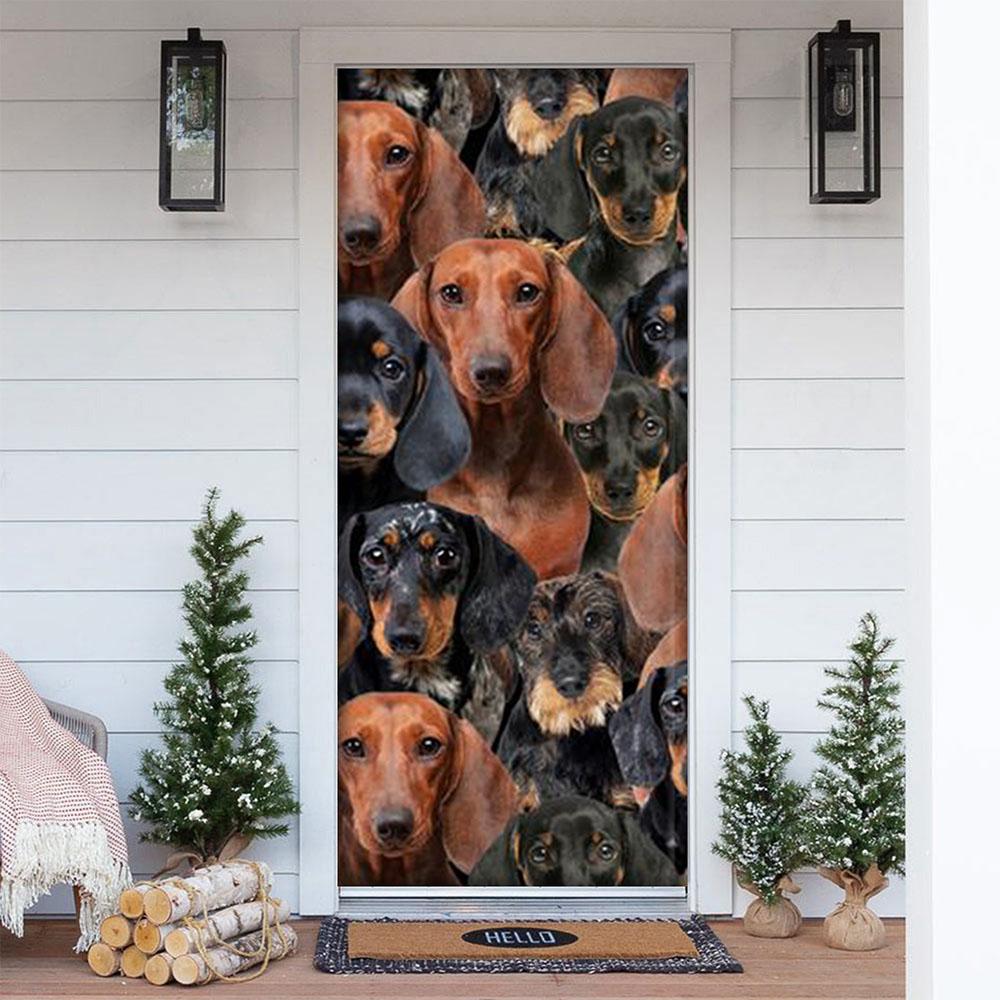 A Bunch Of Dachshunds Door Cover/Great Gift Idea For Dog Lovers