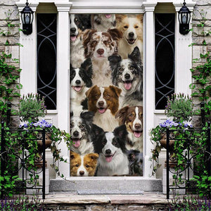 A Bunch Of Border Collies Door Cover/Great Gift Idea For Dog Lovers