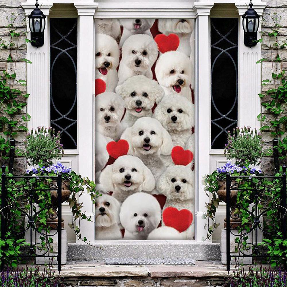 A Bunch Of Bichon Frises Door Cover/Great Gift Idea For Dog Lovers